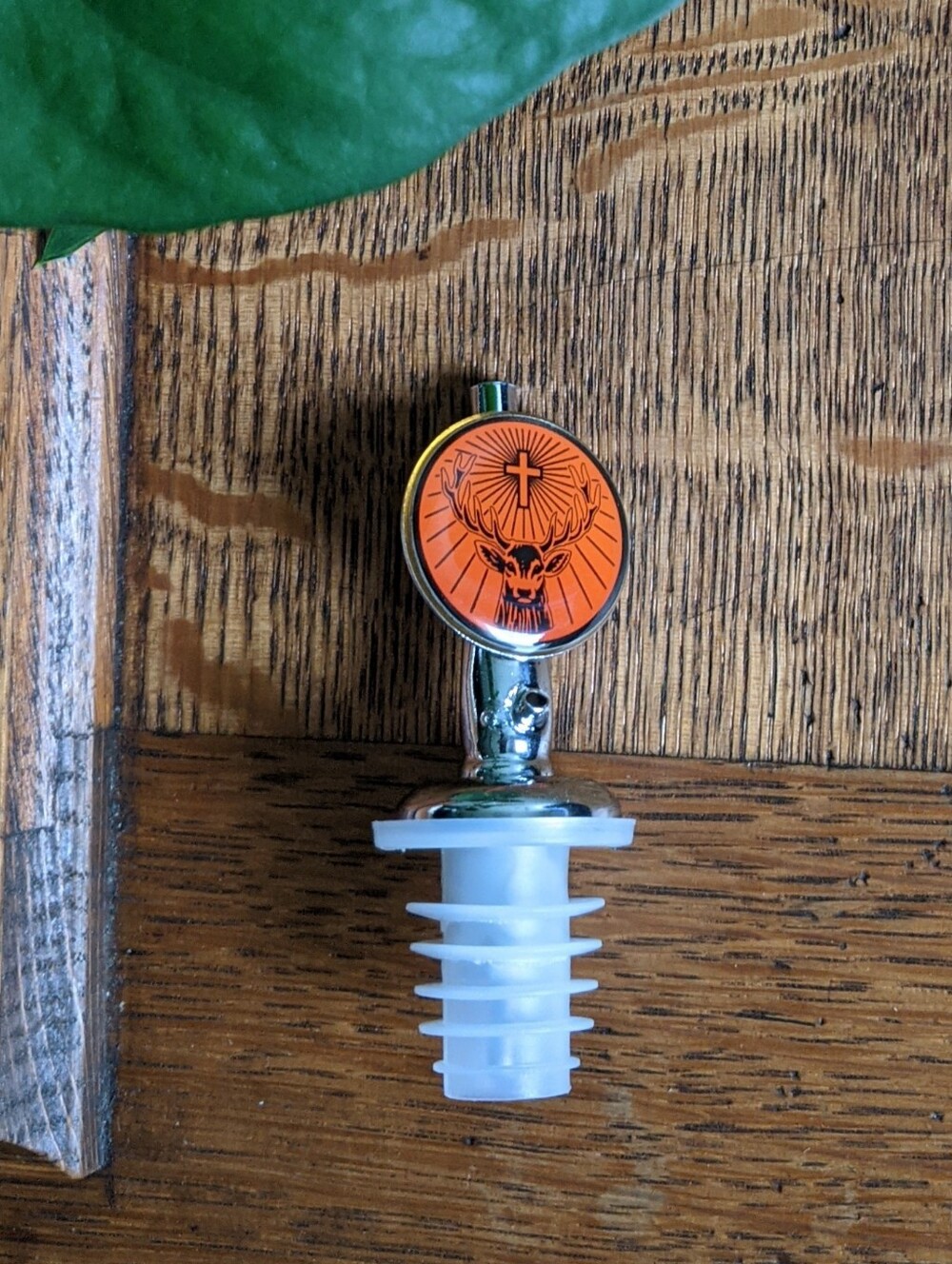 Vintage Jägermeister Orange Stag Head Pour Spout Bar Advertising